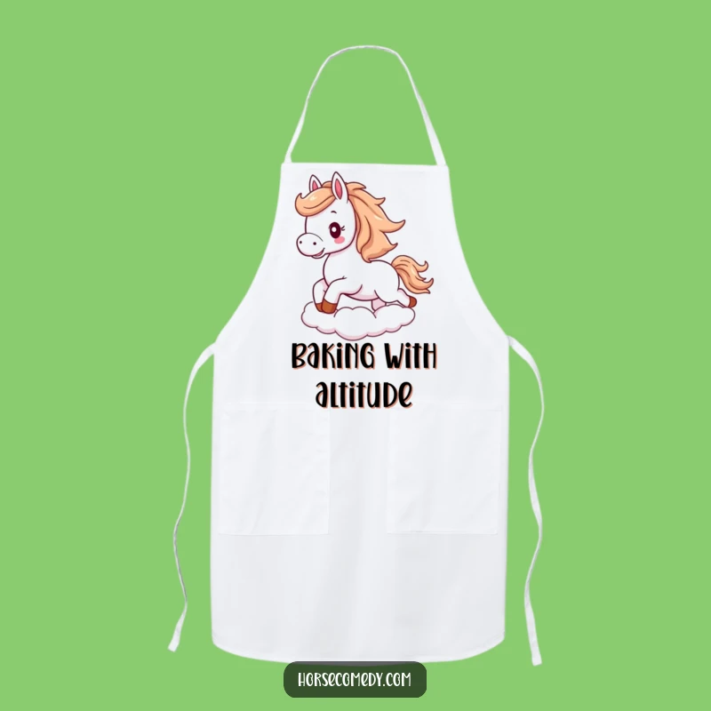 Funny Horse Cloud Apron: Gallop Through Kitchen Tasks, Funny Gift
