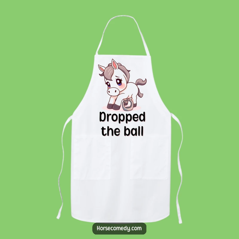 Funny Tripping Horse Horseshoe Apron - Kitchen Mishaps Made Funny