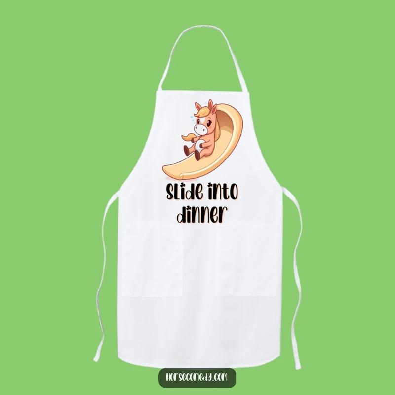 Funny Giddy Horse Slide Apron - Kitchen Fun & Hilarious Gift