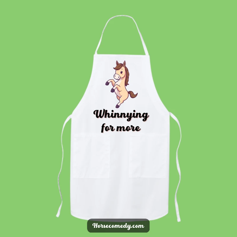 Funny Horse Kicking Legs Spinning Apron - Kitchen Fun for Equestrians