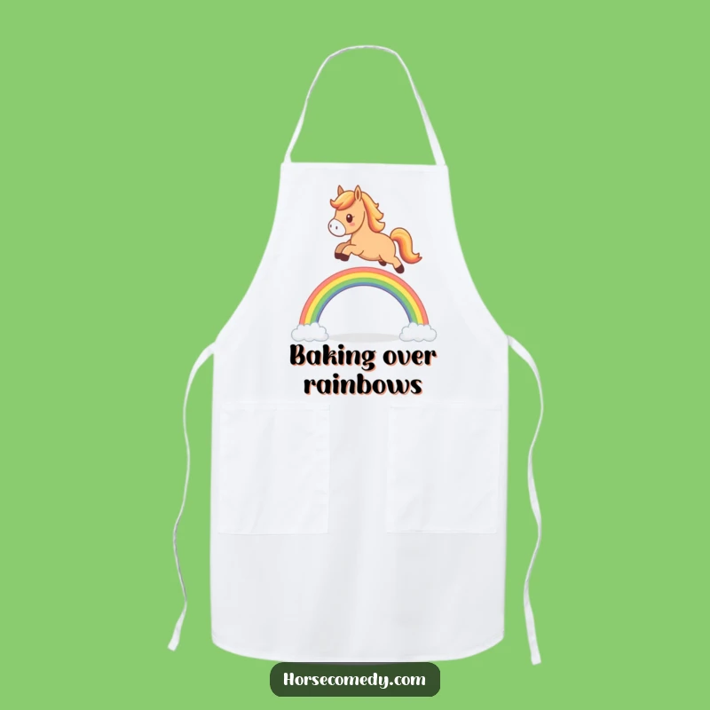 Funny Horse Rainbow Apron: Cook with Cheer and Style!