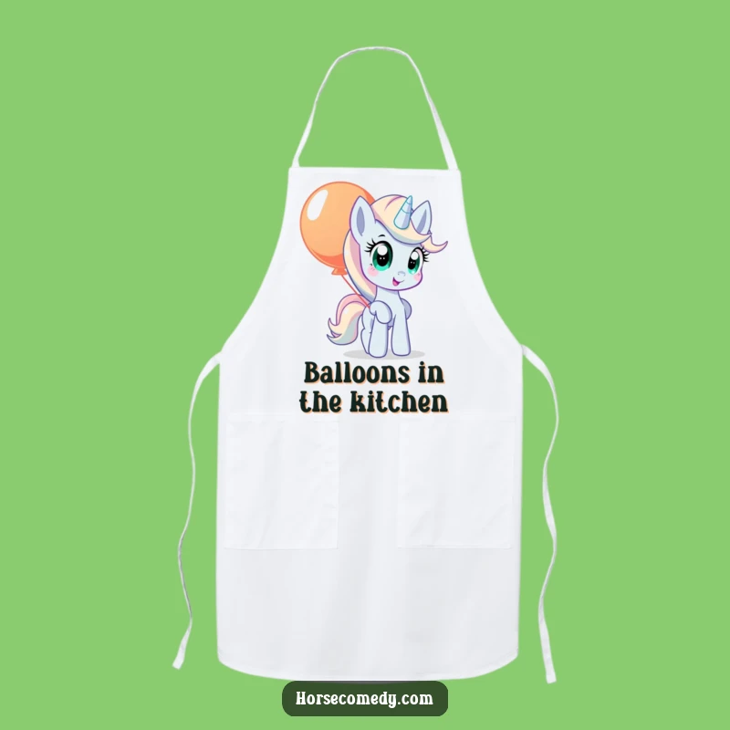Funny Pony Balloon Apron: Cook with Curiosity, Hilarious Funny Gift