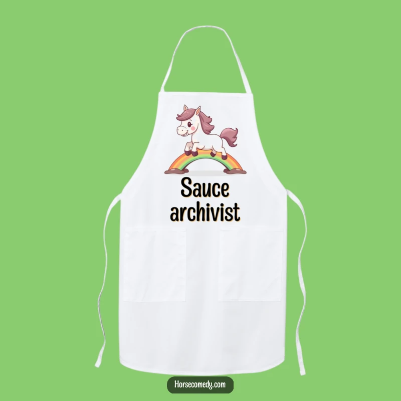 Funny Horse Rainbow Apron: Cook with Joy, Hilarious Funny Gift