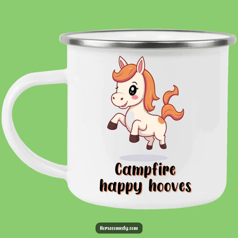 Funny Kawaii Horse Camping Mug: Durable Cheerful Neigh Kick Outdoor Gift