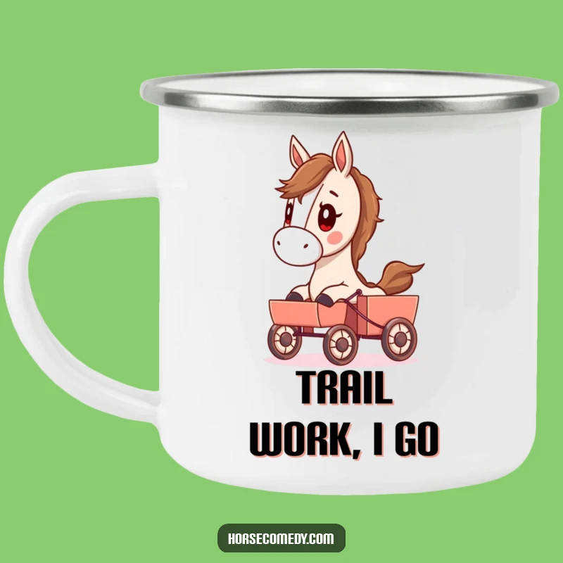 Funny Determined Horse Camping Mug - Outdoor Humor Gift for Campers!
