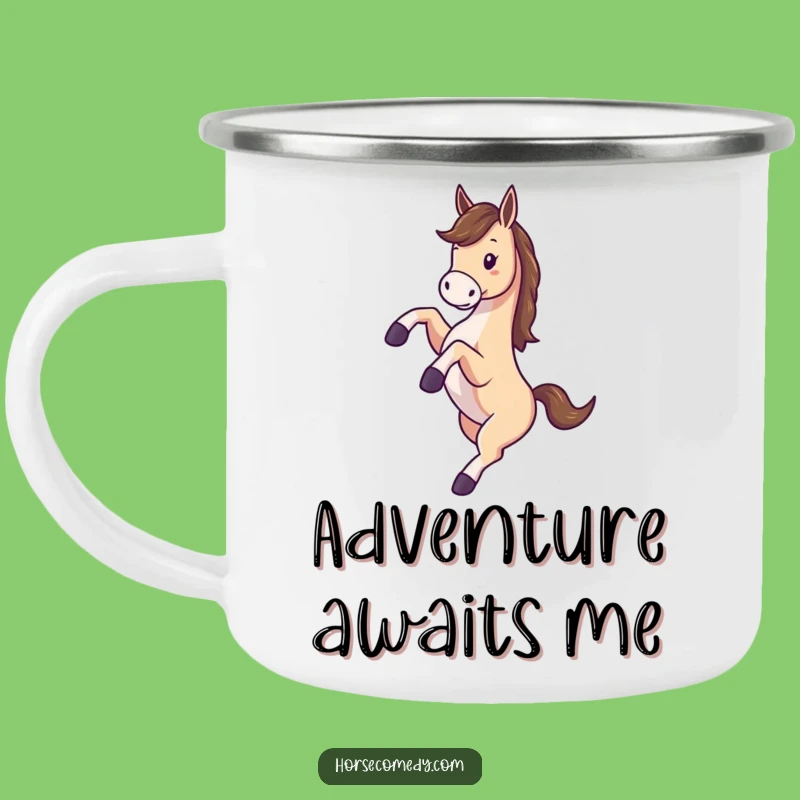 Funny Horse Kicking Legs Spinning Camping Mug - Adventure Fuel