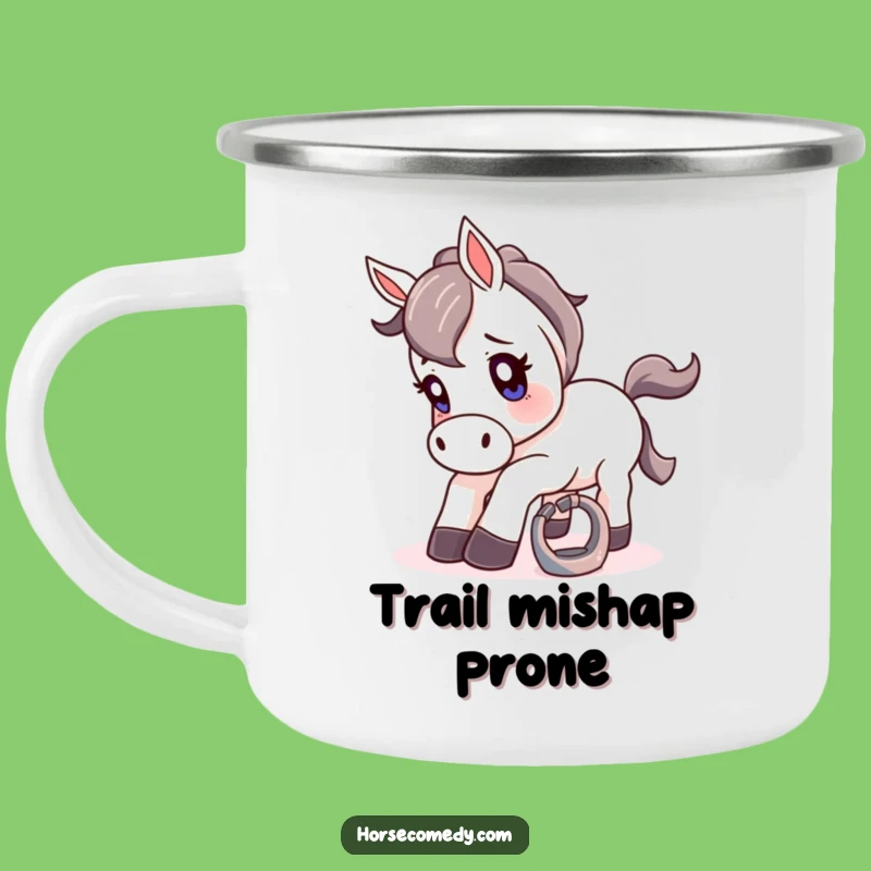 Funny Tripping Horse Horseshoe Camping Mug - Adventure Mishaps