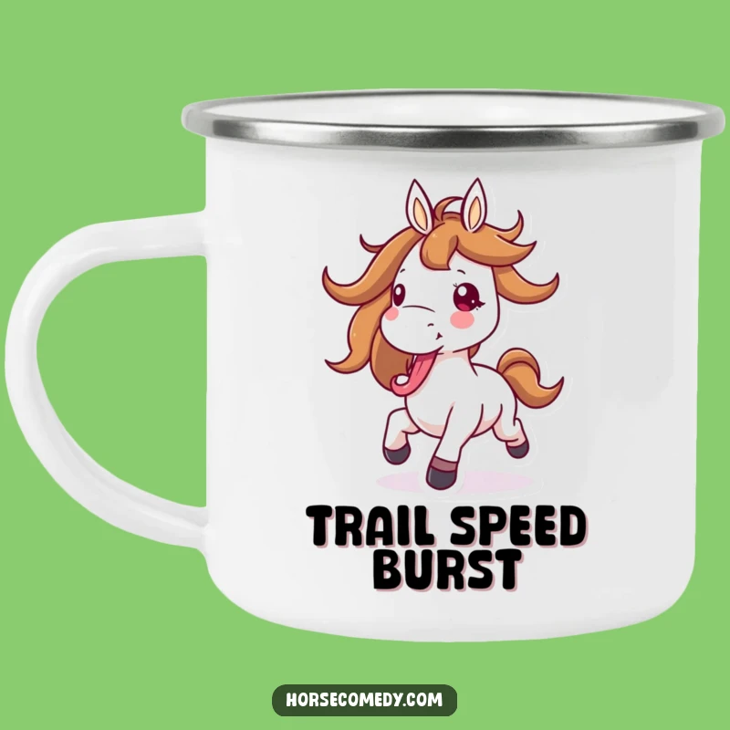 Funny Galloping Horse Camping Mug - Outdoor Energy & Hilarious Gift