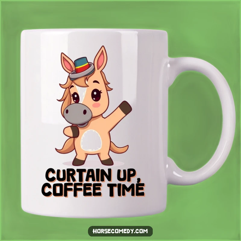 Funny Top Hat Horse Mug - A Theatrical Pose for Your Morning Brew Funny Gift