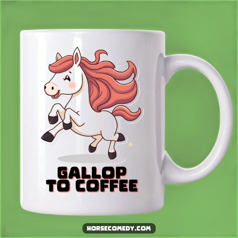 Funny Galloping Horse Mug: Joyful Leg Kicking Action, Perfect Wild Ride Funny Gift