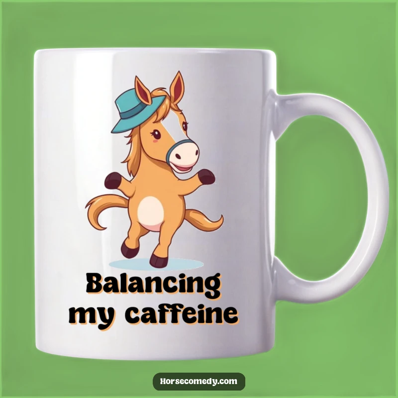 Funny Horse Waltzing Hat Mug: Elegant and Hilarious Gift for Dancers
