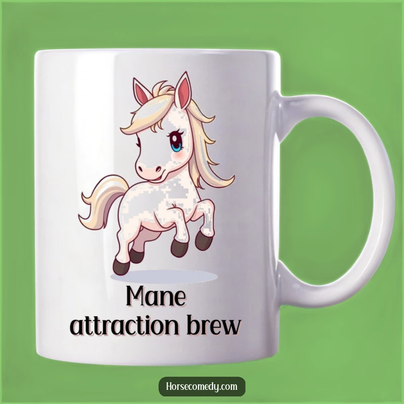 Funny Horse Shimmering Mane Mug: Exciting and Joyful Gift for Galloping Fun