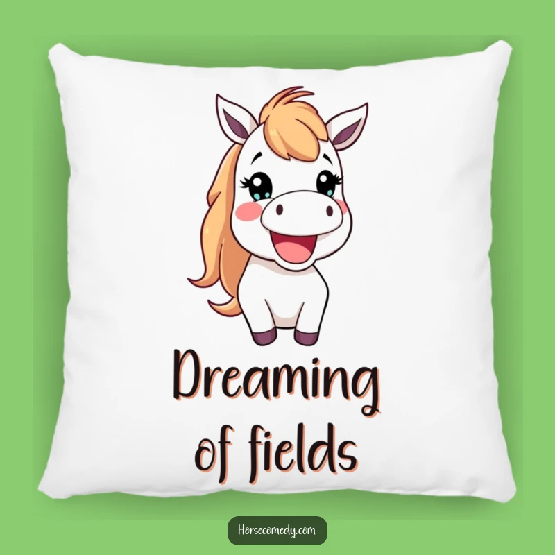 Funny Horse Pillow: Neighing Joy - Cozy Equine Gift Pillow