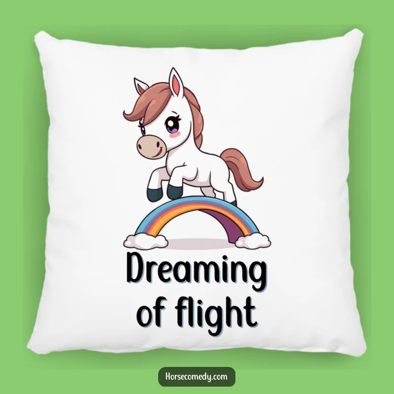 Funny Determined Horse Pillow: Cozy Up with Victory!