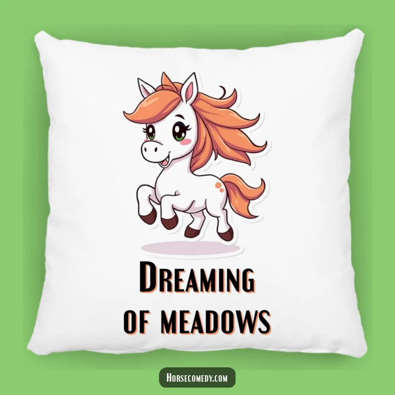 Funny Horse Pillow: Cuddle Up with Prancing Cuteness!