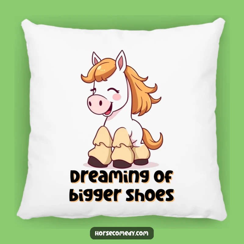 Funny Giggle Horse Pillow with Floppy Boots, Comfy Home Decor Laugh Gift