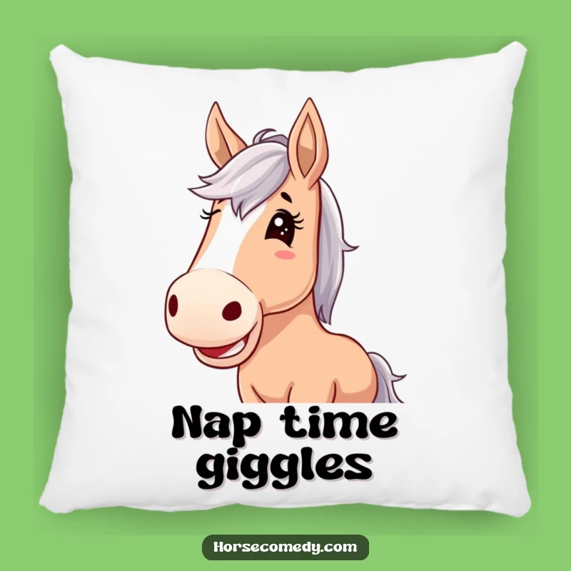Funny Horse Giggle Pillow: Snuggle Up with Hilarious Comfort