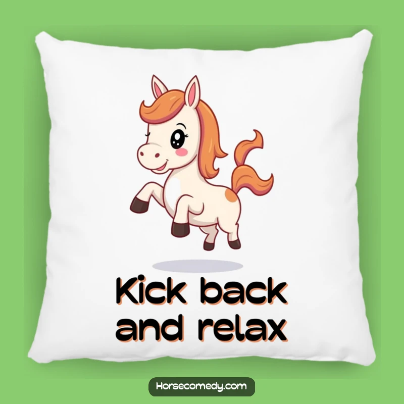 Funny Kawaii Horse Pillow: Comfortable Cheerful Neigh Kick Cushion, Gift Idea