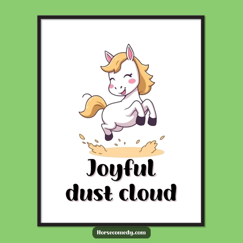 Funny Joyful Horse Digital Art - Downloadable Art for Happy Spaces!