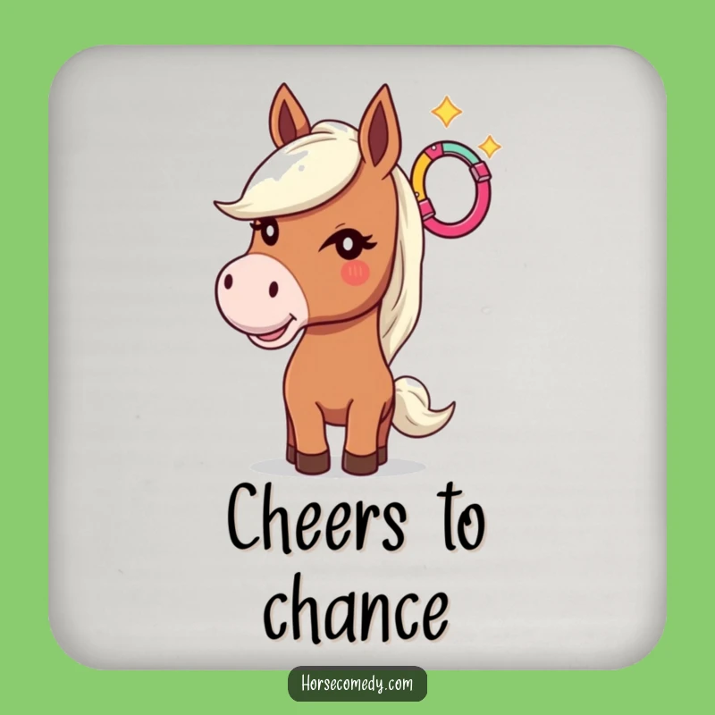 Funny Horse Coaster: Playful Horseshoe Toss Protection