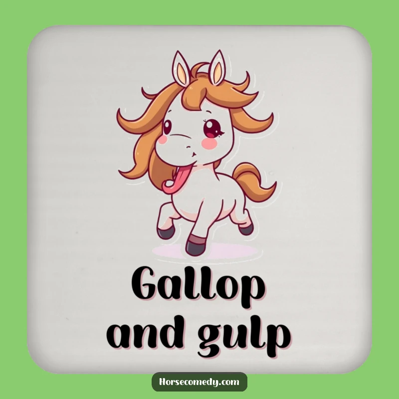 Funny Galloping Horse Coasters - Protect Surfaces with Energetic Art