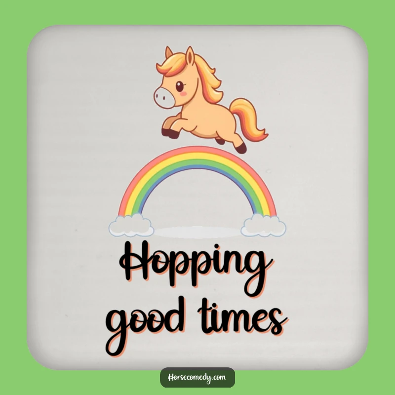 Funny Horse Rainbow Coaster: Protect Your Surfaces with This Joyful Decor