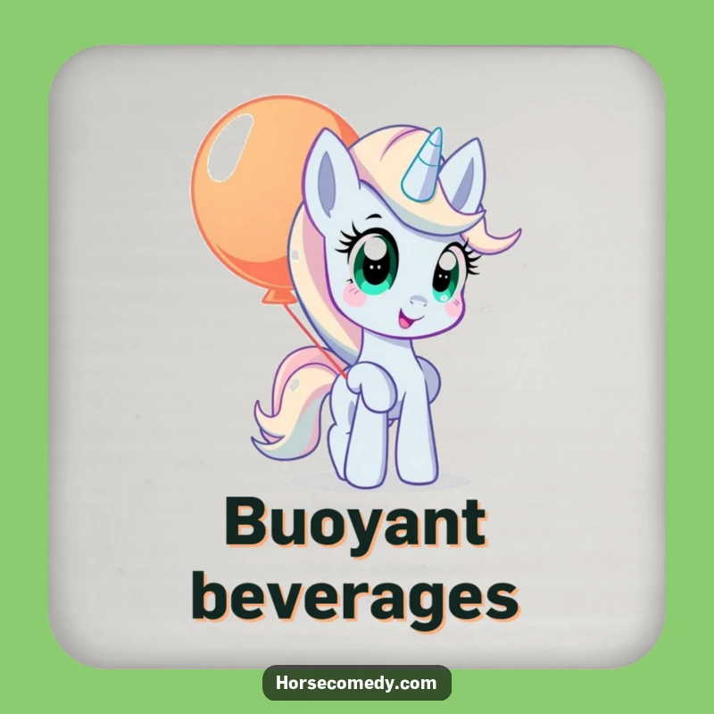 Funny Pony Balloon Coasters: Protect Surfaces with Charm, Funny Gift Set
