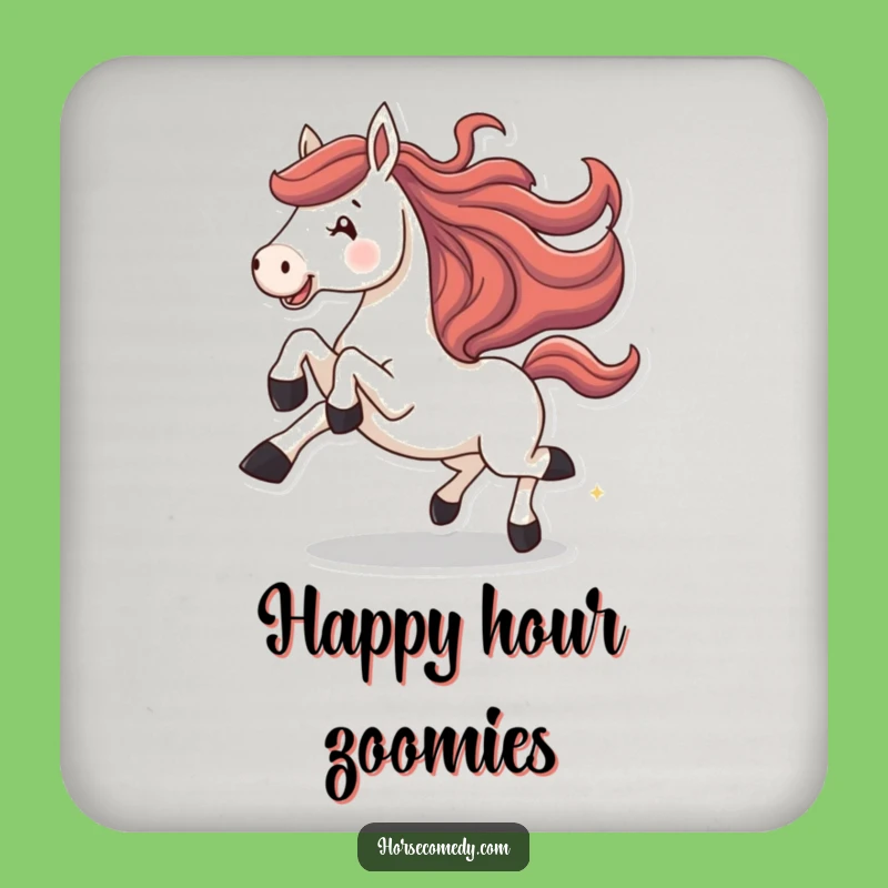Funny Galloping Horse Coaster: Joyful Kicking Protection, Unique Funny Gift