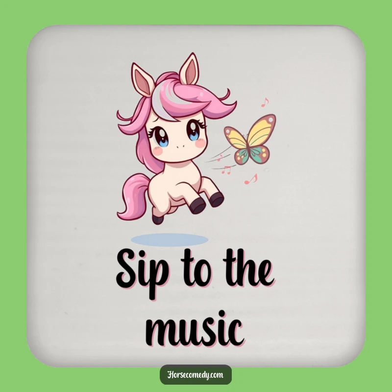 Funny Horse Music Butterfly Coasters (Set of X): Twinkling Protection, Charming Musician Gift