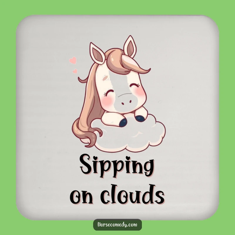 Funny Horse Cloud Coaster: Contented Equine Protection - Home Gift