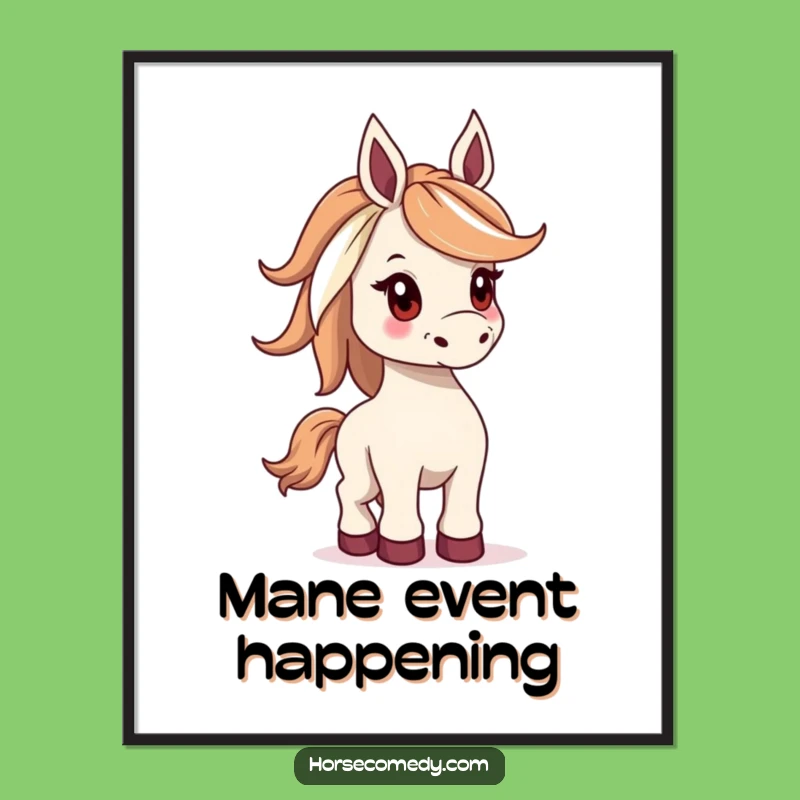 Funny Bucking Horse Poster - Playful Wall Art Full of Spirit