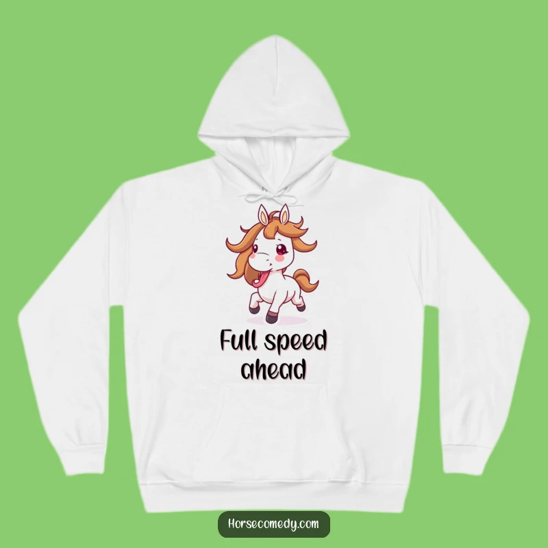 Funny Galloping Horse Hoodie - Cozy Energy & Hilarious Gift