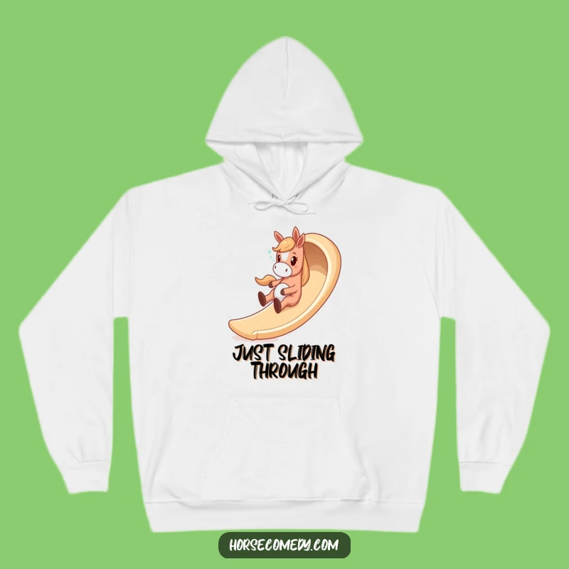 Funny Giddy Horse Slide Hoodie - Cozy Fun & Hilarious Gift for All Ages