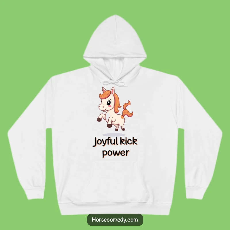 Funny Kawaii Horse Hoodie: Cozy Cheerful Neigh Kick Sweatshirt Gift