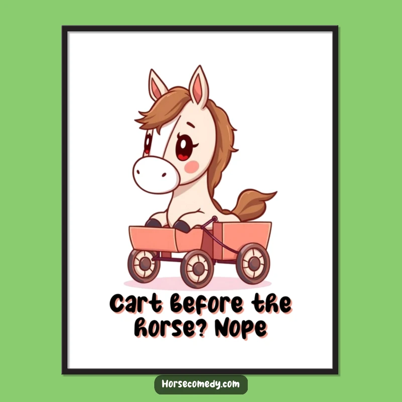 Funny Free Printable Horse Wall Art: Determined Cart Puller, Downloadable Humorous Home Decor