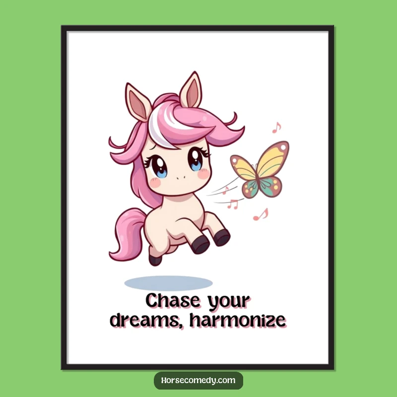 Funny Free Printable Wall Art: Horse & Musical Butterfly Downloadable Art