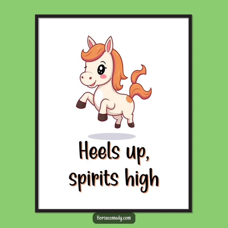 Free Printable Wall Art: Playful Horse Neigh - Funny Cute Downloadable Decor