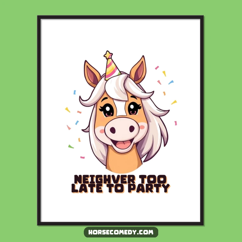 Free Printable Funny Horse Wall Art - Hilarious Grinning Steed Downloadable Decor