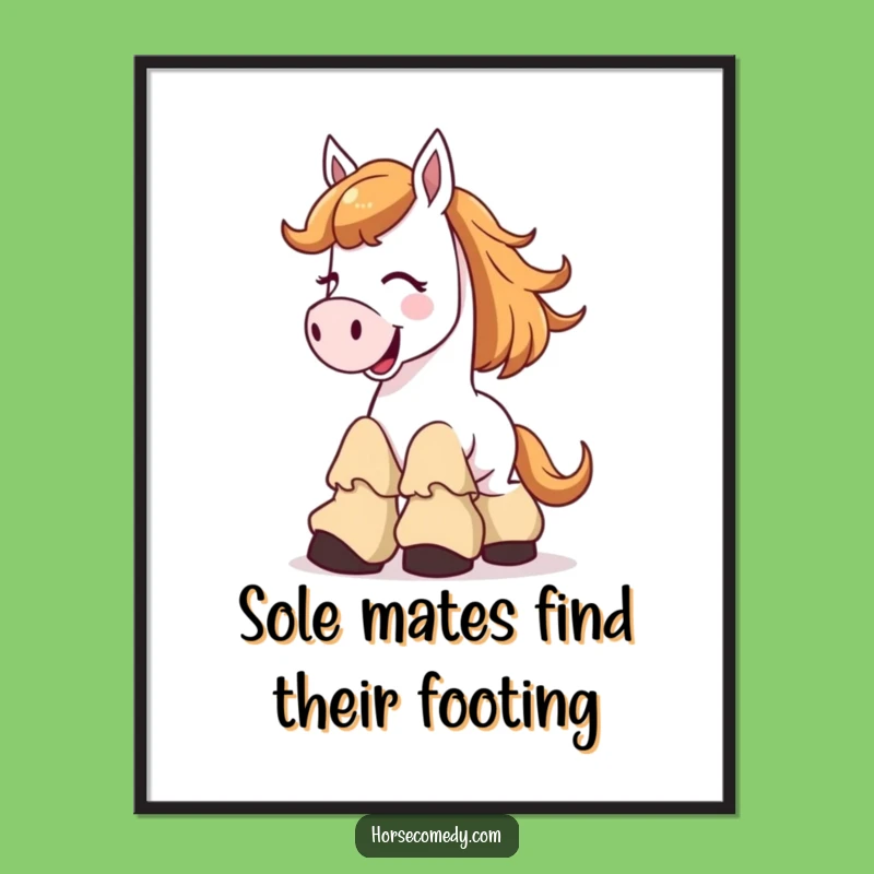 Funny Horse Art Free Printable: Floppy Boot Laughs Downloadable Wall Decor!