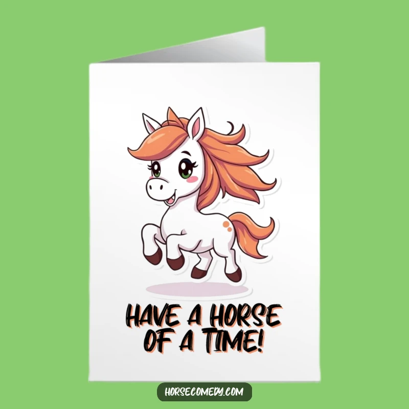 Free Printable Horse Birthday Card: Joyful Prance Downloadable Gift for a Happy Day