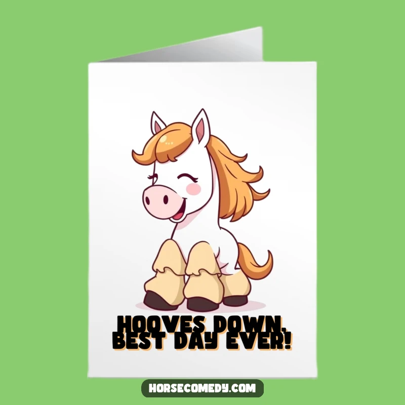 Giggling Horse Birthday Card Free Printable: Funny Downloadable Gift for Horse Lovers!