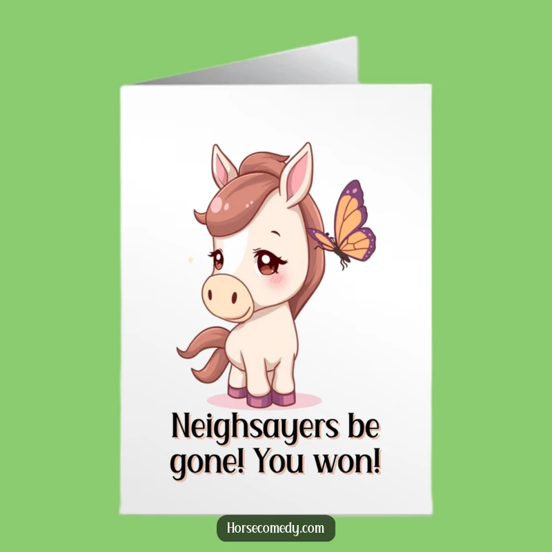 Free Printable Horse Congrats Card: Gentle Downloadable Gift for Celebrating Moments