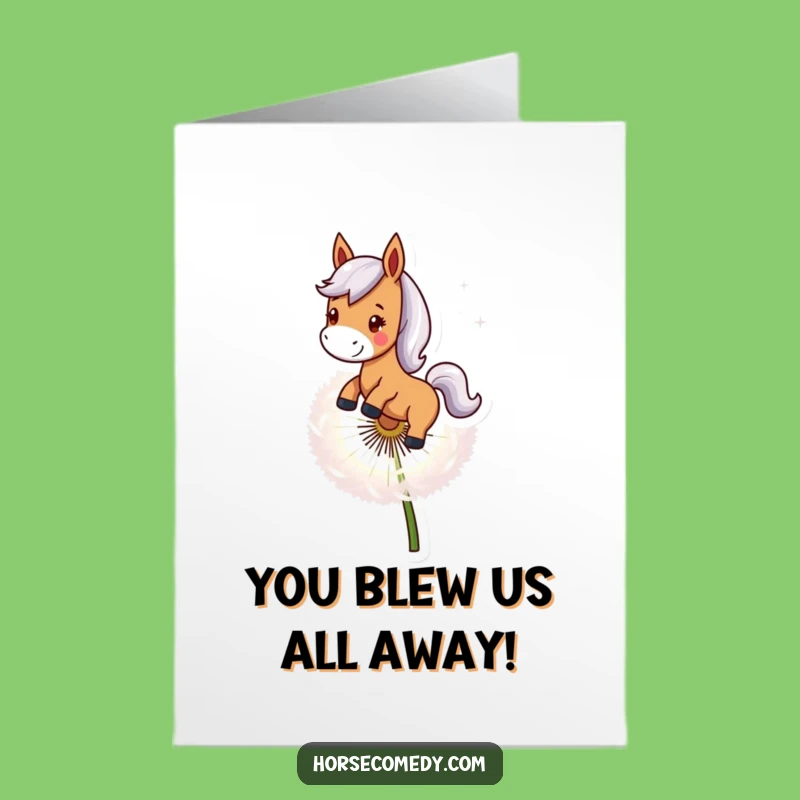 Hilarious Free Printable Congrats Card: Dandelion Horse Ride - Soaring Success Downloadable Gift