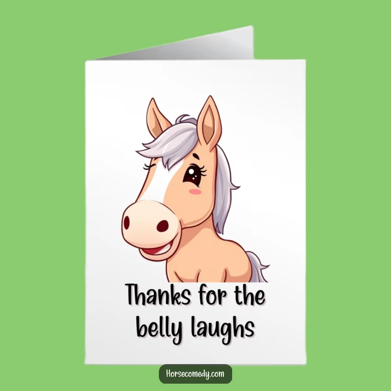 Free Printable Thank You Card: Giggle Horse Floppy Ears, Downloadable & Amusing Gift!