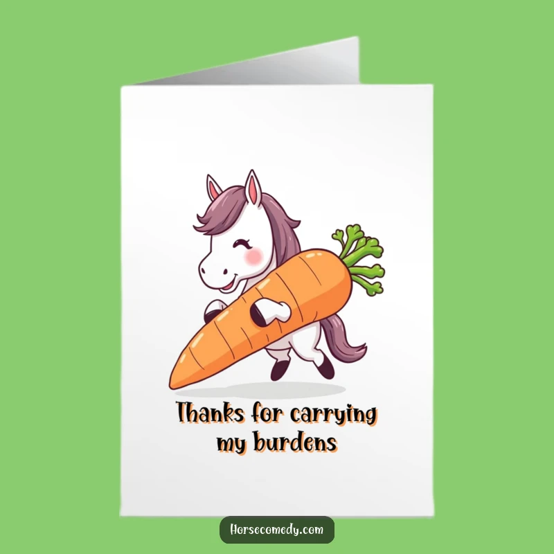 Free Printable Thank You Card: Horse Fumble, Funny Thanks Downloadable Gift!