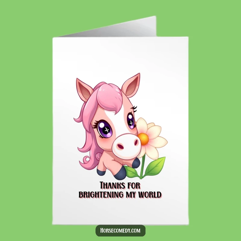 Free Printable Thank You Card: Sparkly Horse, Tender Thanks Downloadable Gift!