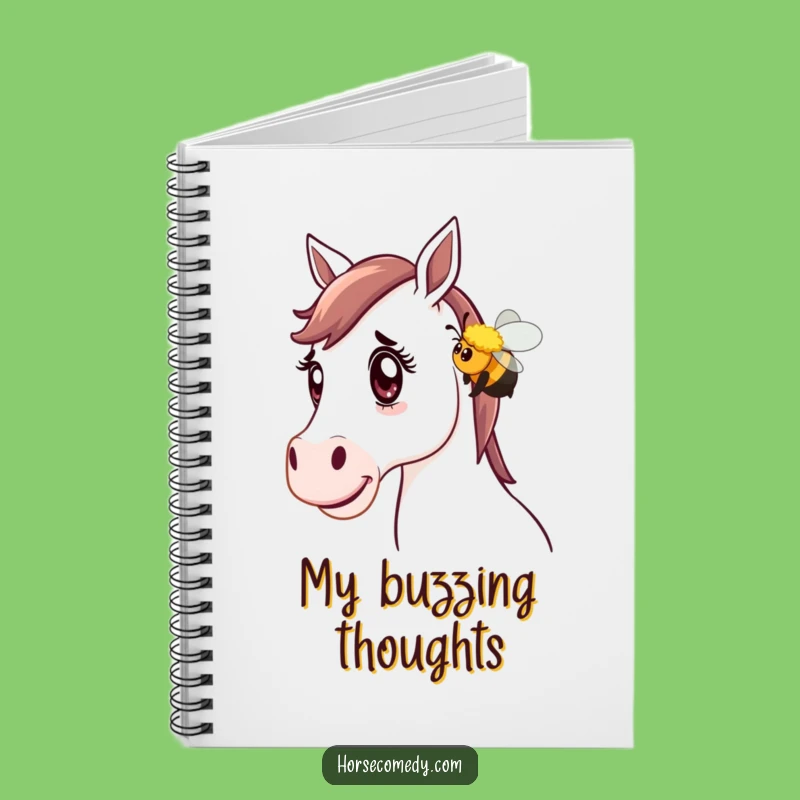 Funny Horse Bee Surprise Notebook - Amused Equine Bumblebee Journal