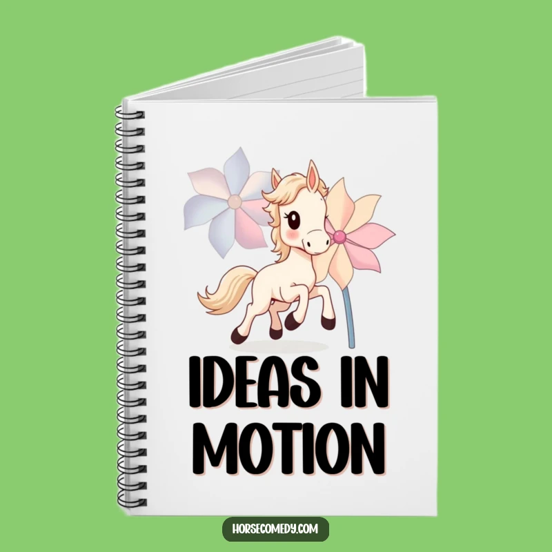 Funny Horse Cub Notebook: Journal Your Fun with Pinwheel Chase