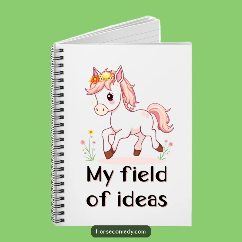 Funny Horse Foal Notebook: Journal Your Adventures with Prancing Wildflower Mane
