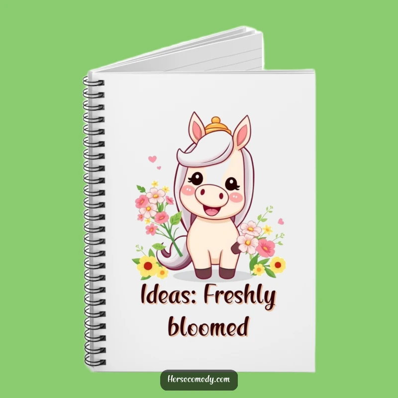 Funny Horse Notebook: Silly Hat Flowers for Your Notes
